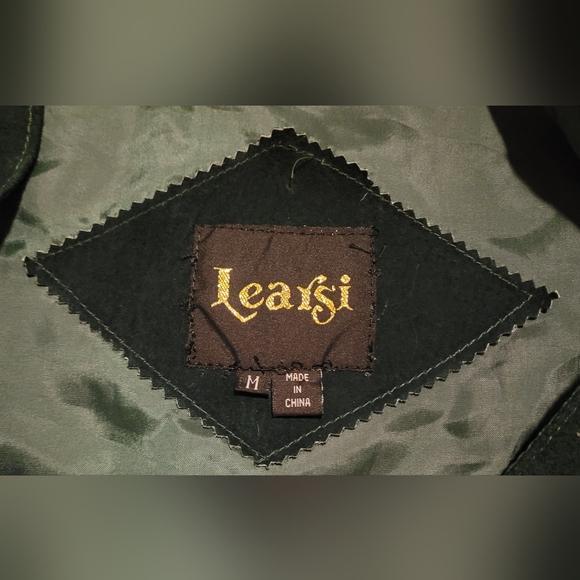 ​Learsi Vintage Green Suede Fringe Vest - Western Boho - Size Medium - Picture 5 of 12